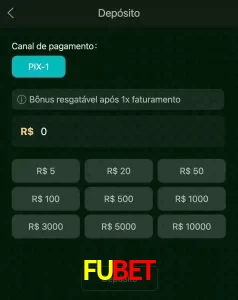 deposits FUBET